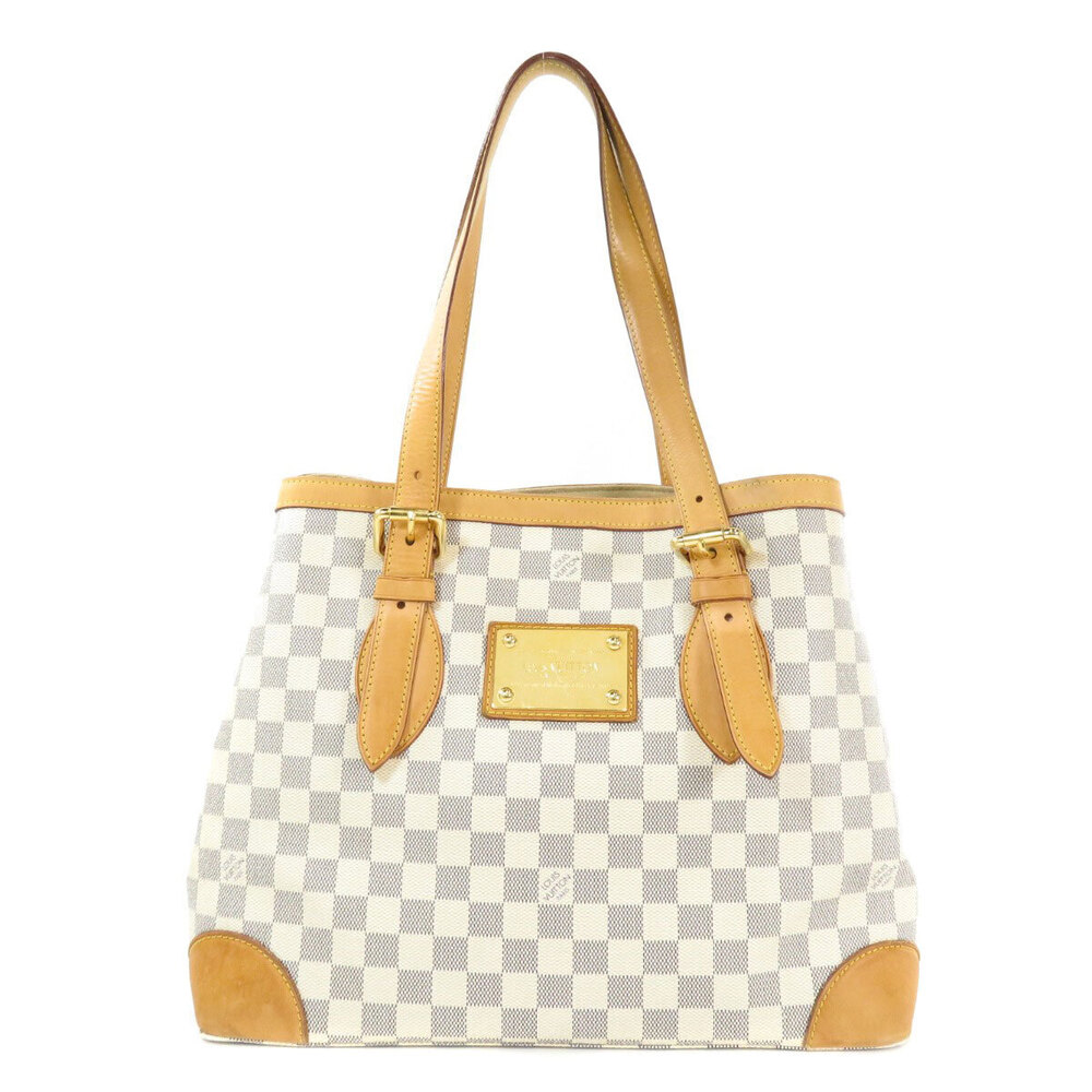 Louis Vuitton Hampstead Damier Azur White Tote Bag Canvas - Picture 11 of 11